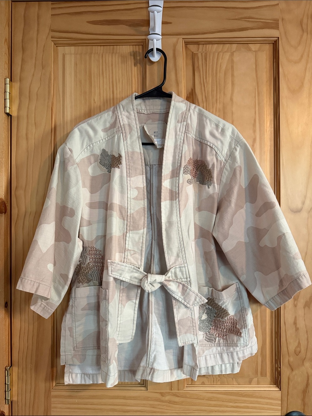 Anthropologie Desert Camo Hei Hei Oversized Open Kimono Jacket